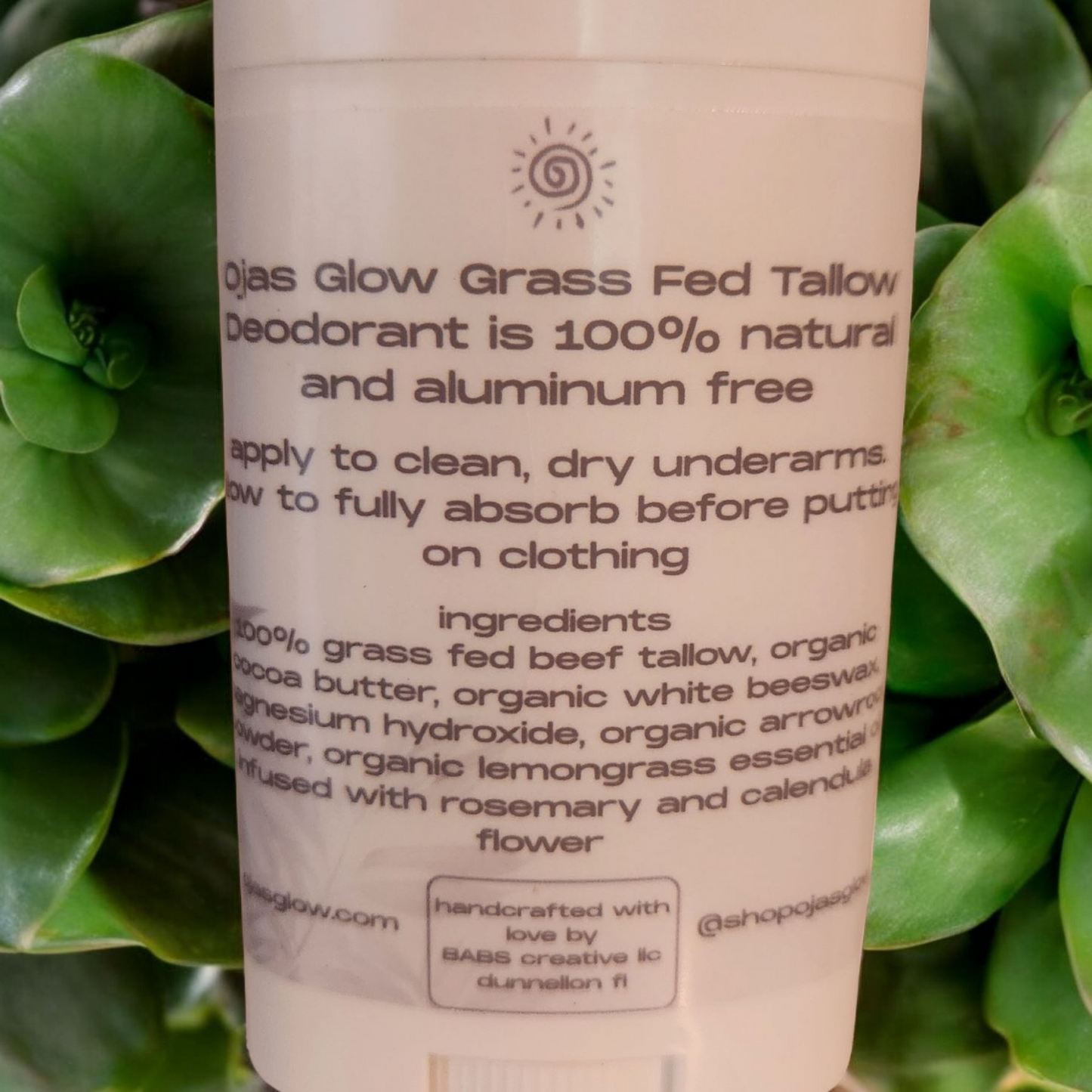 Ojas Glow Grass Fed Tallow Deodorant