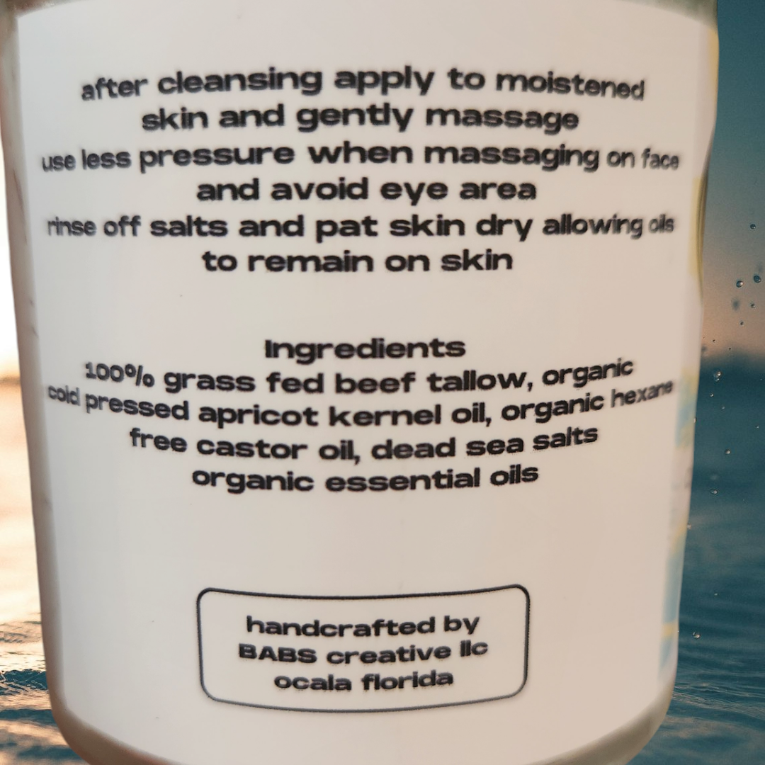 Whipped Tallow Dead Sea Salt Scrub