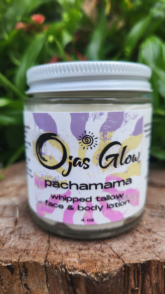 Pachamama Whipped Tallow Face and Body Lotion with Castor Oil