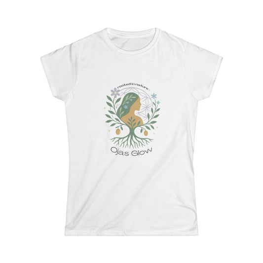 Ojas Glow Women's Softstyle Tee - Nature Inspired Tee, Eco-Friendly T-Shirt, Gift for Her, Casual Wear, Summer Outfit