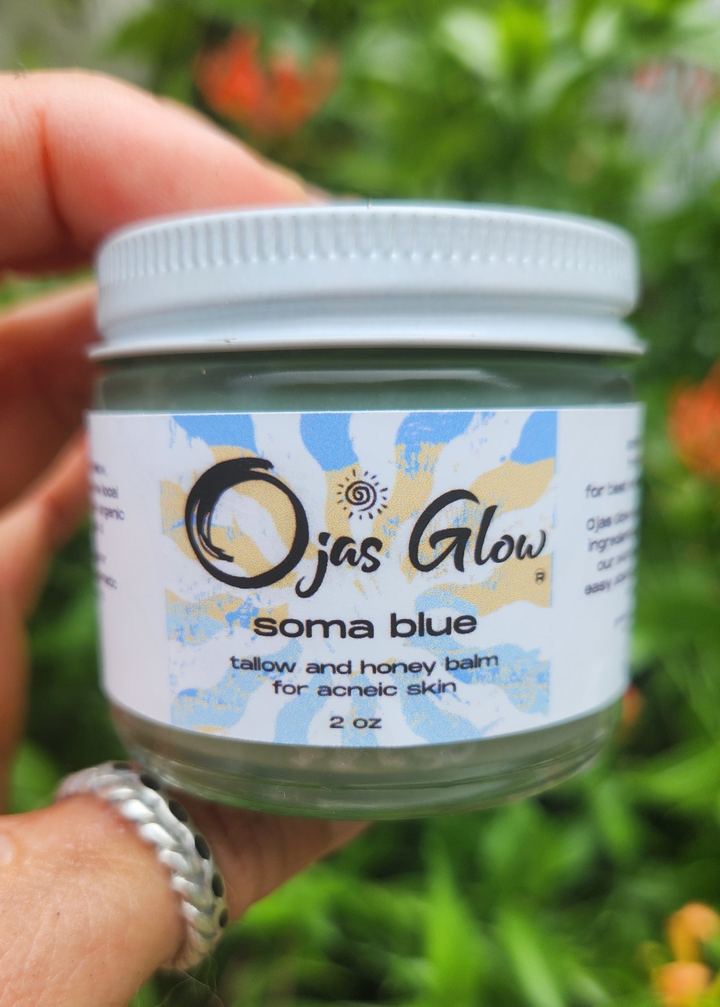 Soma Blue Grass Fed Tallow and Honey Balm for Acne Prone Skin
