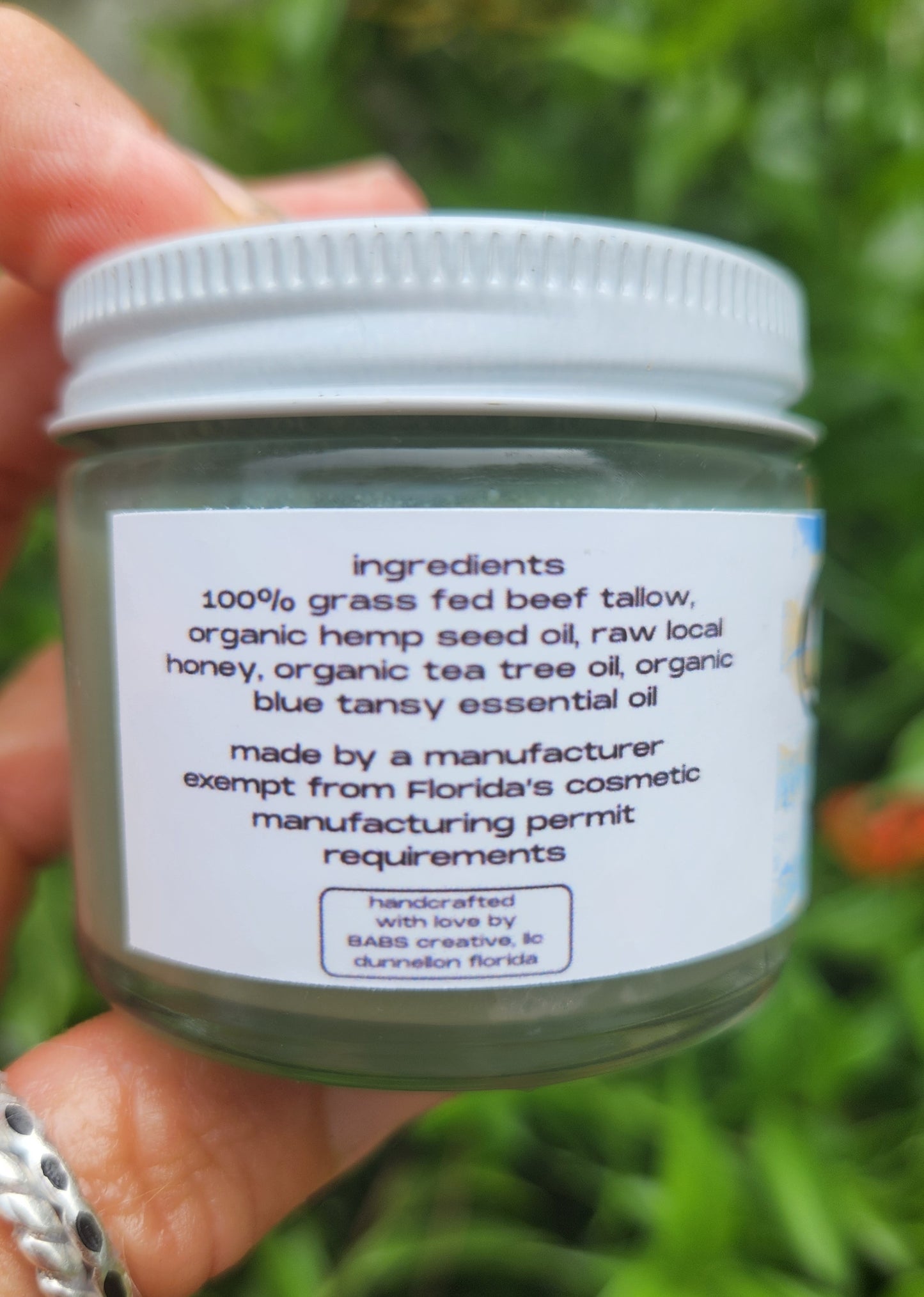 Soma Blue Grass Fed Tallow and Honey Balm for Acne Prone Skin